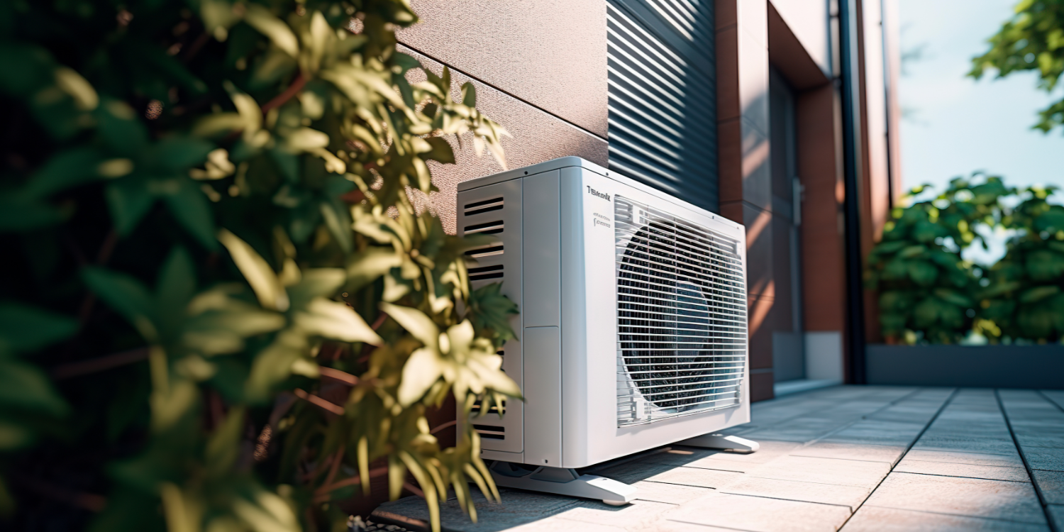 Modern heat pump near home - Switching From Oil to Heat Pumps: Rebates & Benefits in 2024 